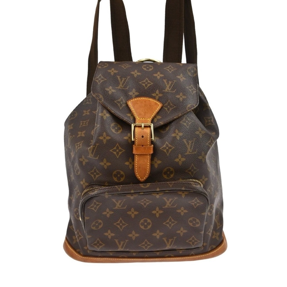Authentic Louis Vuitton montsouris GM monogram large backpack
